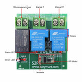 2 km 230V 30A Fernbedienung Funkschalter Set 2 Kanal AC Ausgang (Modell: 0020516)