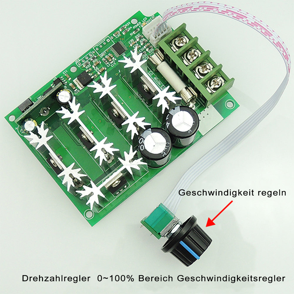 DC Motor Drehzahlregler PWM Schalter Steuerung 12V-60V 20A Speed Controller #F DC Motor Drehzahlregler PWM Schalter Steuerung 12V-60V 20A Speed Controller #F