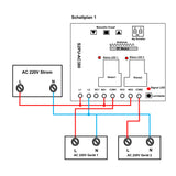 230V 380V Fernbedienung Funkschalter Set mit 2 Kanal 30A Relais Ausgang (Modell: 0020072)