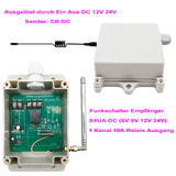 1 Kanal DC Fernbedienung Funkschalter Set Ausgelöst durch 12V 24V Strom (Modell: 0023012)