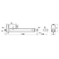 12V 24V Elektrischer Linearantrieb 2000N 200kg Hub 50 mm (Modell: 0041501)