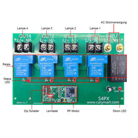 230V Fernbedienung Funkschalter Set 4-Kanal AC 30A Ausgabe 5 km (Modell: 0020673)