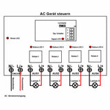 230V Fernbedienung Funkschalter Set 4-Kanal AC 30A Ausgabe 5 km (Modell: 0020673)