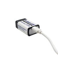 9V 650mAh USB Wiederaufladbare Lithium Batterie 6F22 Typ (Modell: 0010201)