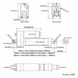 Zwei 12V 3500N IP67 Elektrisch Linearantriebe Synchron Steuerung Kit
