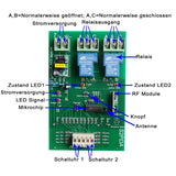 2 Kanal 230V 30A Zeitverzögerung Funkschalter mit Fernbedienung (Modell: 0020663)