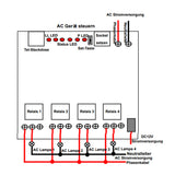 4-Kanal DC12V AC230V Relais Modul Durch Telefon Steuerung (Modell: 0040008)