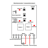 12V 24V 2000N Linearantrieb Hub 800 mm mit Fernbedienung Funkschalter (Modell: 0020576)