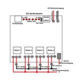 4-Kanal DC12V AC230V Relais Modul Durch Telefon Steuerung (Modell: 0040008)