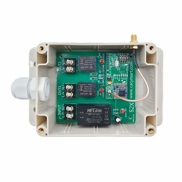 Reichweite 5 km 230V Funkschalter 2 Kanal AC 10A Ausgang Empfänger (Modell: 0020148)