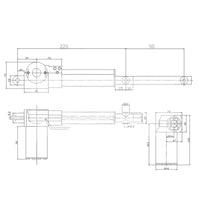 12V 24V 6000N Elektrischer Linearantrieb Hub 50mm mit Fernbedienung (Modell: 0020580)