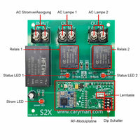 Reichweite 5 km 230V Funkschalter 2 Kanal AC 10A Ausgang Empfänger (Modell: 0020148)