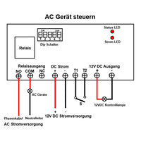 5 km 12V Funk Transceiver DC Sync Steuerung Relais Modul (Modell 0023102)