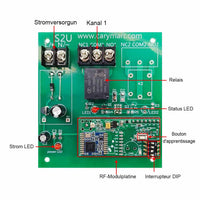 1 Kanal DC Funkschalter Set Funkempfänger und Fernbedienung (Modell: 0020685)