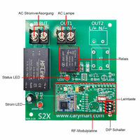 230V Funkschalter 1 Kanal AC 10A Ausgang Empfänger Reichweite 5 km (Modell: 0020145)