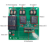 2 Kanal AC 12V 24V Funkschalter mit Fernbedienung (Modell: 0020051)