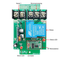 1 Kanal DC 10V~80V 30A Relais Schalter mit Fernbedienung (Modell: 0020014)