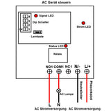 1 Kanal 230V 10A Wasserdicht Funkschalter Mit Fernbedienung (Modell: 0020689)