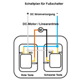 Doppelter Fußschalter Momentschalter Für DC Motor Linearantrieb