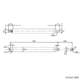 12V 24V 800N Edelstahl Elektrisch Linearantrieb L Hub 600 mm (Modell: 0041972)