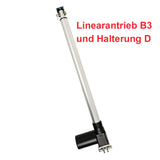 6000N 12V 24V Linearantrieb mit Montagewinkel D