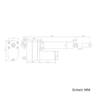 12V 24V Elektrischer Linearantrieb 8000N 800kg Hub 150 mm (Modell: 0041552)