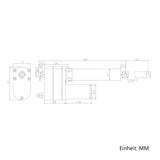 12V 24V Elektrischer Linearantrieb 8000N 800kg Hub 150 mm (Modell: 0041552)