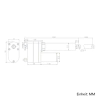 12V 24V Elektrischer Linearantrieb 8000N 800kg Hub 1000 mm (Modell: 0041548)