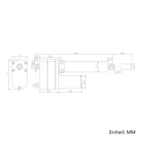 12V 24V Elektrischer Linearantrieb 8000N 800kg Hub 300 mm (Modell: 0041543)