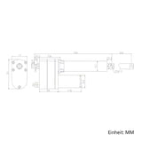 12V 24V Elektrischer Linearantrieb 8000N 800kg Hub 450 mm (Modell: 0041555)