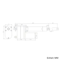 12V 24V Elektrischer Linearantrieb 8000N 800kg Hub 50 mm (Modell: 0041551)