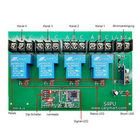 5Km DC 8~80V Fernbedienung Funkschalter Set 4 Kanal 30A Relaisausgang (Modell: 0020110)
