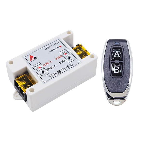 230V 15A Fernbedienung Funkschalter Set 1 Kanal AC Eingang Ausgang (Modell: 0020031)