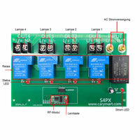 230V 6900 Watt Funkschalter 4 Kanal AC Ausgang mit Fernbedienung (Modell: 0020477)