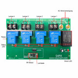 230V 6900 Watt Funkschalter 4 Kanal AC Ausgang mit Fernbedienung (Modell: 0020477)