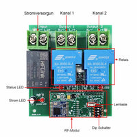 230V 30A Fernbedienung Funkschalter Set 2 Kanal AC Ausgang 5 km (Modell: 0020137)