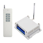 DC 12V 24V Fernbedienung Funkschalter Set 4-Wege Relais Ausgang 5 km (Modell: 0020013)