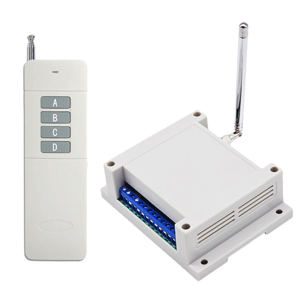 DC 12V 24V Fernbedienung Funkschalter Set 4-Wege Relais Ausgang 5 km (Modell: 0020013)