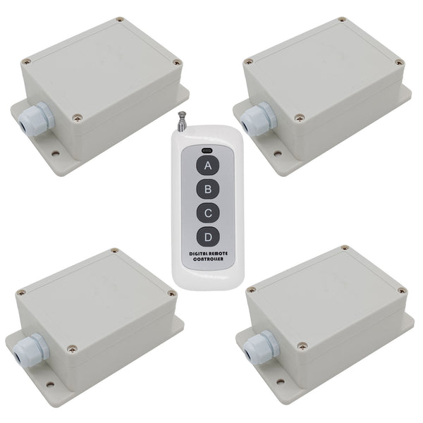 Vier 1 Kanal DC Ausgang 10A Funkschalters mit Handsender (Modell: 0020544)