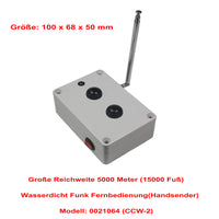 2 Kanal AC 230V 10A Ausgang Funkschalter mit Fernbedienung 5 km (Modell: 0020149)