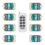 Ein Handsender Funksteuerung Acht 230V 1-Wege 30A Relais Funkschalter