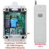 1 Kanal 230V 30A Ausgang Funkschalter Mit Fernbedienung 5 Km (Modell: 0020136)