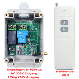 1 Kanal 230V 30A Ausgang Funkschalter Mit Fernbedienung 5 Km (Modell: 0020136)