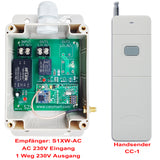 1 Kanal AC 230V 10A Ausgang Funkschalter mit Fernbedienung 5 km (Modell: 0020146)