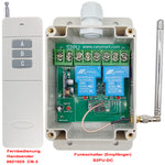 2 Km 2-Kanal DC 8V~80V 30A Relais Funkschalter mit Fernbedienung (Modell: 0020339)