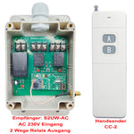 230V Fernbedienung Funkschalter Set 2 Kanal 10A Relais Ausgang (Modell: 0020691)