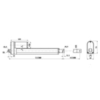 12V 24V Linearmotor 2000N 200Kg 450lbs Elektrischer Linearantrieb Hub 400MM