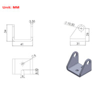 Montagewinkel D für Elektrischer Linearantrieb Serie B
