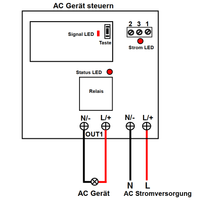 1 Kanal AC 230V Eingang Ausgang 10A Funkschalter mit Fernbedienung (Modell: 0020392)