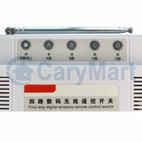 AC 380V 4 Kanäle Funk Fernbedienung Schalter Set mit Empfänger und Handsender (Artikelnummer: 0020701)